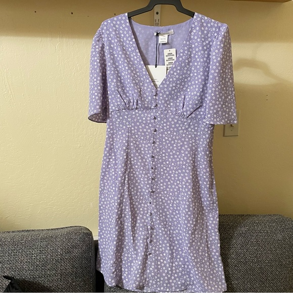 UO Glamorous Floral Button up Mini Dress - Picture 2 of 2